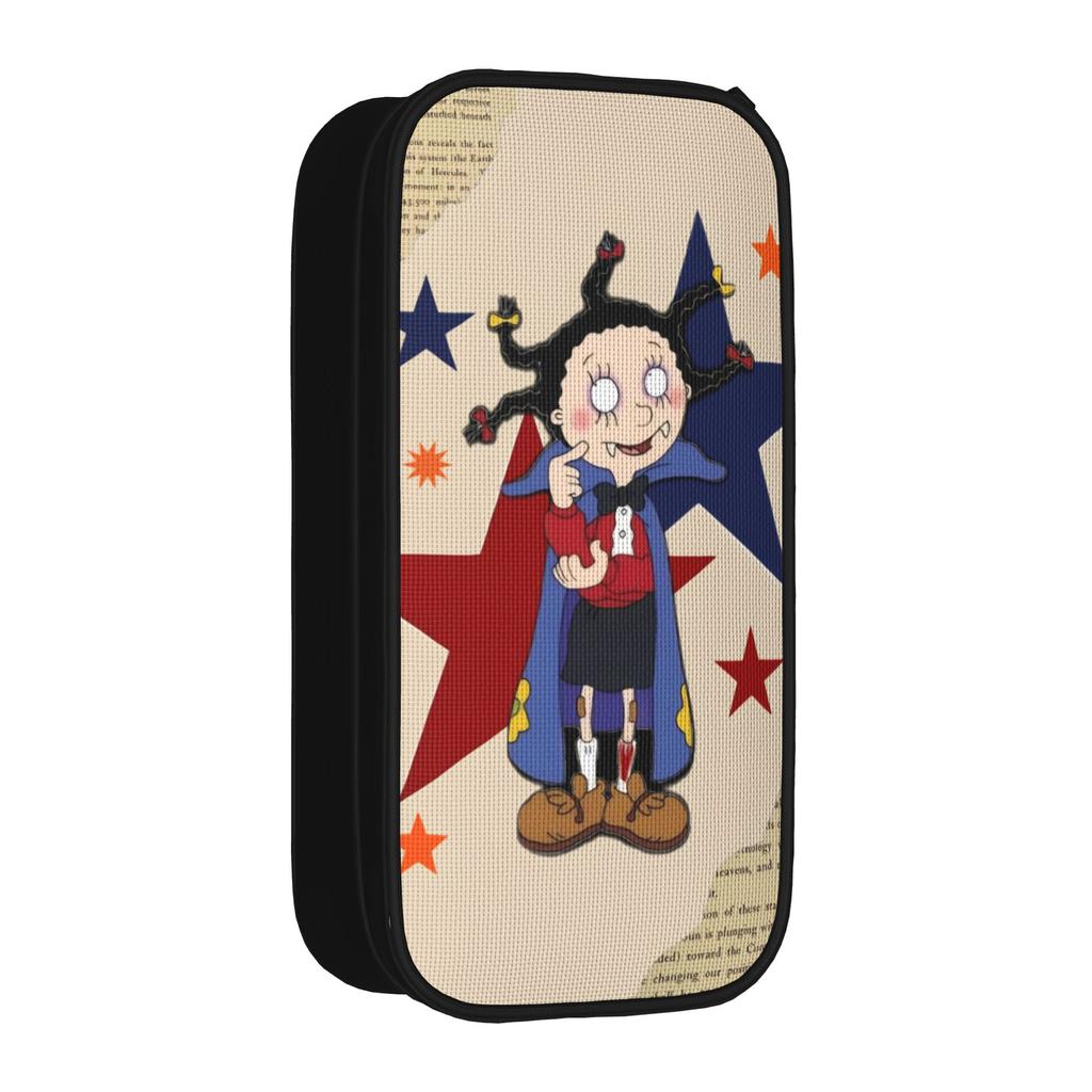 Mona The Vampire Anime Pencil Case New Pen Bag Girls Boys Big Capacity School Supplies Zipper Pencilcases