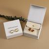 Pu-Ledertaschen-Set Klappdeckel-Papier-Schmuckschatulle Aufbewahrung für Halsketten, Armbänder, Ohrringe Geschenkbox High-End-Schmuckorganizer