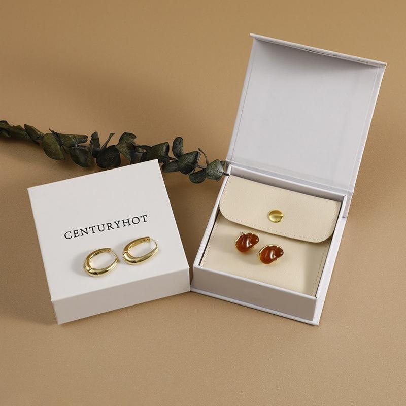 Pu-Ledertaschen-Set Klappdeckel-Papier-Schmuckschatulle Aufbewahrung für Halsketten, Armbänder, Ohrringe Geschenkbox High-End-Schmuckorganizer