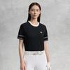 Fila Golf Series Trendy Fashion Casual Sports Versatile Sweet Cool Style Breathable Soft Comfortable Fitted Short Sleeve Knit Top A11W535413FBK
