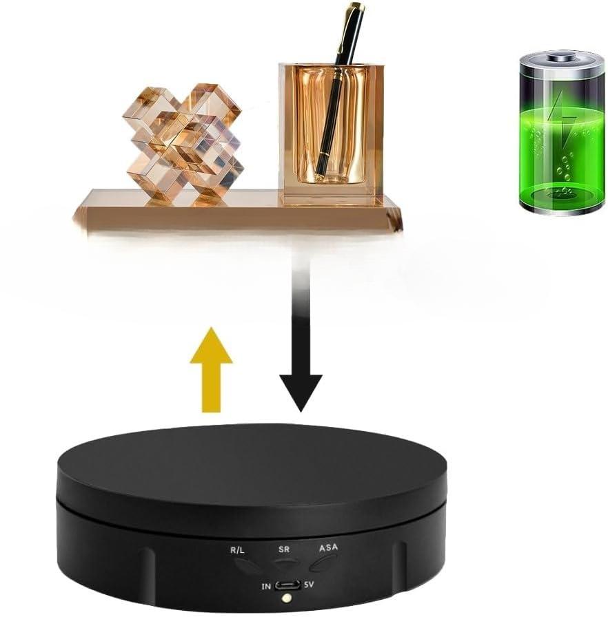 

Моторизованная вращающаяся подставка на 360 градусов, нагрузка 5,74 дюйма/22 фунта, поворотный стол для демонстрации фотографий продукции, ювелирных изделий, часов, 3D-моделей, тортов белый