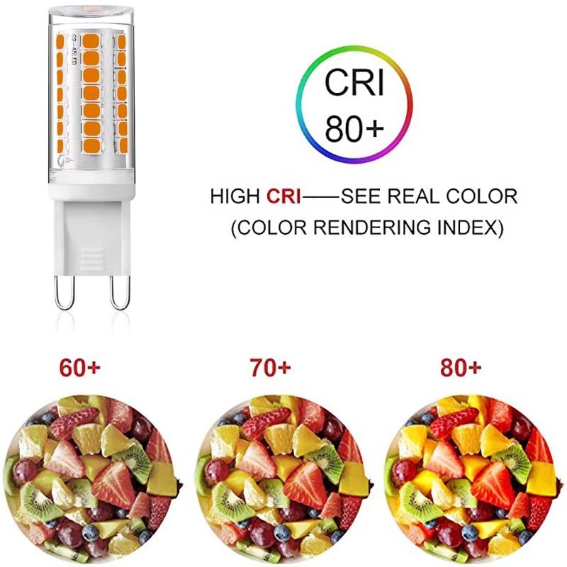 10 ks stmívatelná LED žárovka G9 bez blikání 220V 45 LED 2835SMD 4W LED lampa keramická patice světla světla pro lustry osvětlení