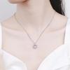 Beating heart smart necklace female niche design high-end round zircon pendant jewelry