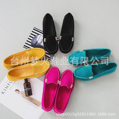 Women's Autumn Shallow Mouth Shoes Flat Heel Single Shoes Women's One-pedal Women's Shoes Lazy Shoes