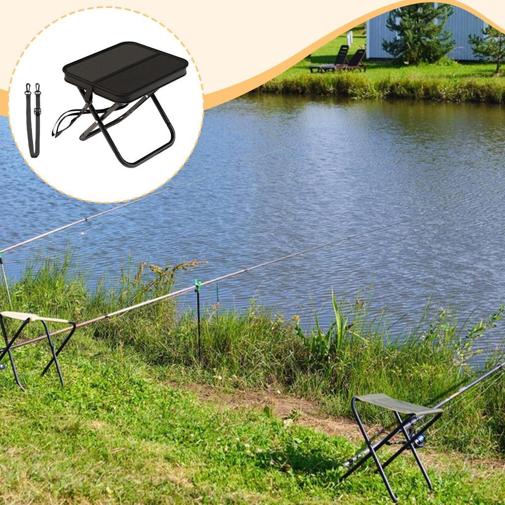 Camping Stool Folding Fishing Oxford Cloth Heavy Duty for Backpacking Outdoor
