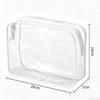 Set of Four Large PVC Toiletry Bags - Transparent, Waterproof, Dustproof, Zippered.