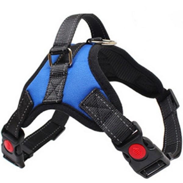 Purple Pet Puppy Large Dog Medium Dog L-Type Harness + Leash Set L, Blue