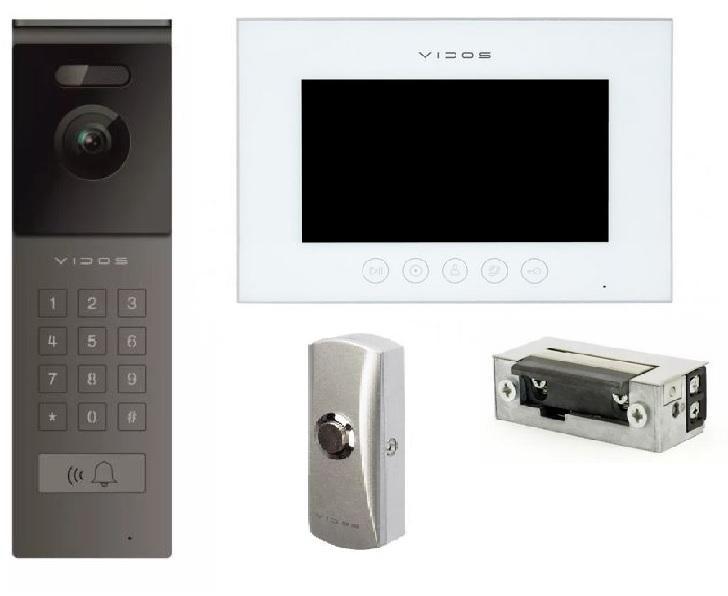 Vidos X202 S12D/M11W-X Video Door Intercom Kit with Button and Electric Strike