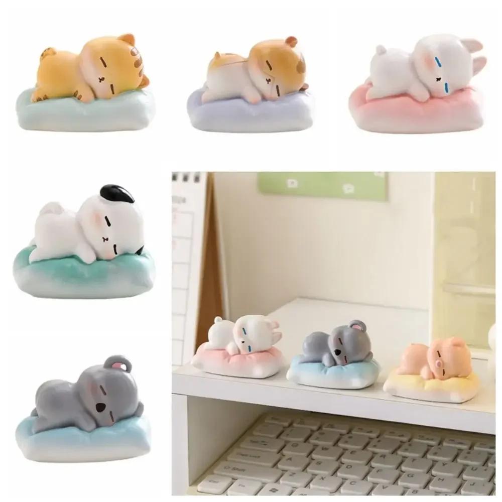 Car Decoration Creative Cartoon Sleeping Animal Figurine Cute Resin Crafts Micro-Landscaping Accessories Home Desktop