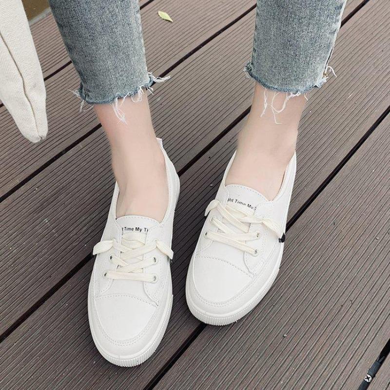 Casual shoes women's spring new board shoes leather surface white shoes women's versatile women's shoes