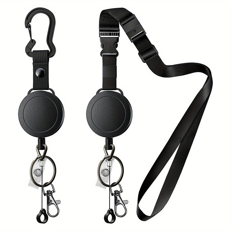2Pcs Retractable ABS Badge Reel Belt Clip ID Name Tag Holder For Hospital Student Security Staff Lanyard Accessory