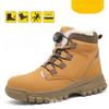 Fashion Men Waterproof Security Work Safety Boots Protective Leather Men Boots Anti-smash Anti-puncture Industrial Safety Shoes Men