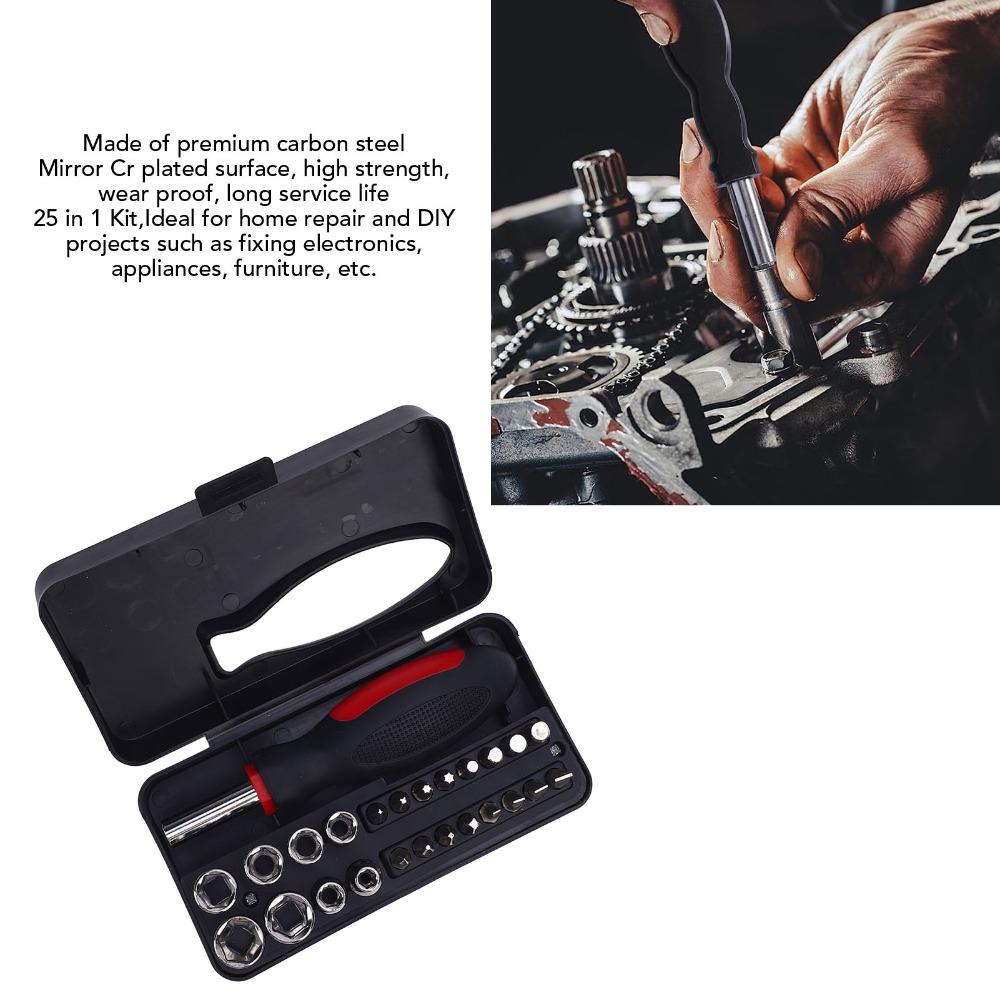 25 in 1 Screwdriver Set Carbon Steel Multi Bit Screwdriver Set Ratchet Screwdriver Set  DIY