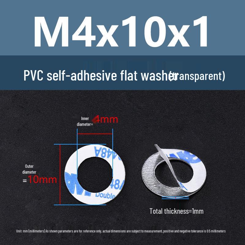 Yigu Adhesive PVC Transparent Washer: Single-Sided Insulating Pad with Screw Gasket