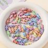 [Acrylic Candy Beads] 50 colorful acrylic candy beads - bright stripes and geometric patterns - suitable for DIY jewelry making,