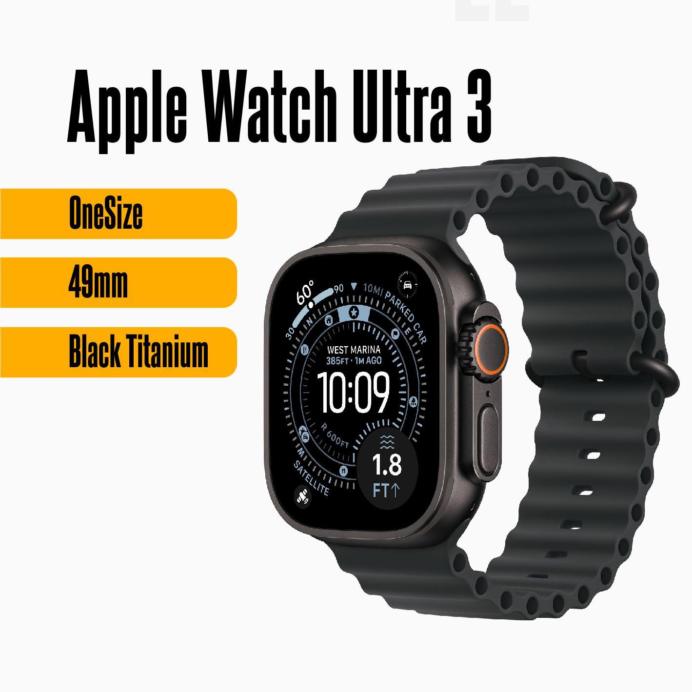 

Apple Watch Ultra 3 49mm Titanium Smart Watch Fitness Sports Watch 49 чорний