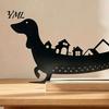 Christmas Tabletop Display Dachshund Advent Calendar, Metal Countdown Decor, 1-24 Desktop Ornament Days Holiday Dog Ornament, Xmas Gift for