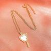 Ancient Mirrored Pendant Necklace Long Chain for Women Party Jewelry Gift