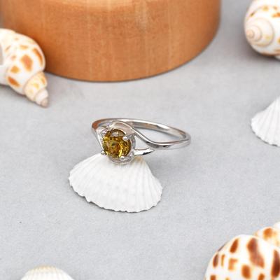 925 Sterlingsilber Natürlicher Gelber Turmalin Edelsteinring 6,75 US Geschenk für Sie Hochzeit,Verlobung,Geburtstag,Jahrestag,Geschenk