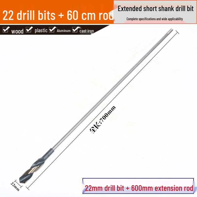 1-Meter Extra Long Twist Drill Bit with Small Shank for Deep Hole Woodworking and Tree Drilling