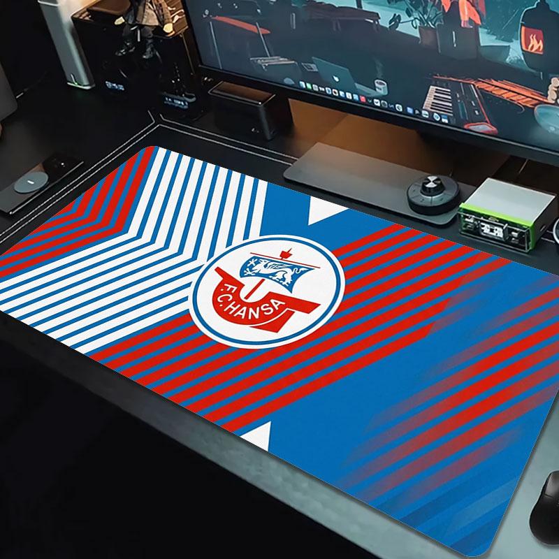 F.C. Hansa Rostock Large Size Mouse Pad Large Gaming Table Cushion Non-slip Laptop Tablet Big Mousepad XXL Mat Mini PC Playmat With Lock Edge