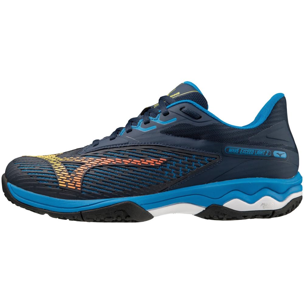 

Теннисные туфли Wave Exceedrite 2 OC Navy x Yellow x Blue см 3E [Mizuno] 23.0