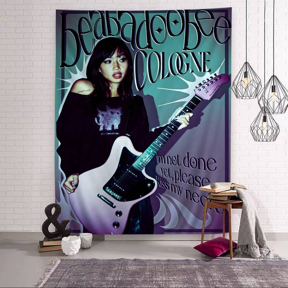 

Singer Beabadoobee DIY Wall Tapestry Hanging Tarot Hippie Wall Rugs Dorm INS Home Decor 74x94cm(29x37in)