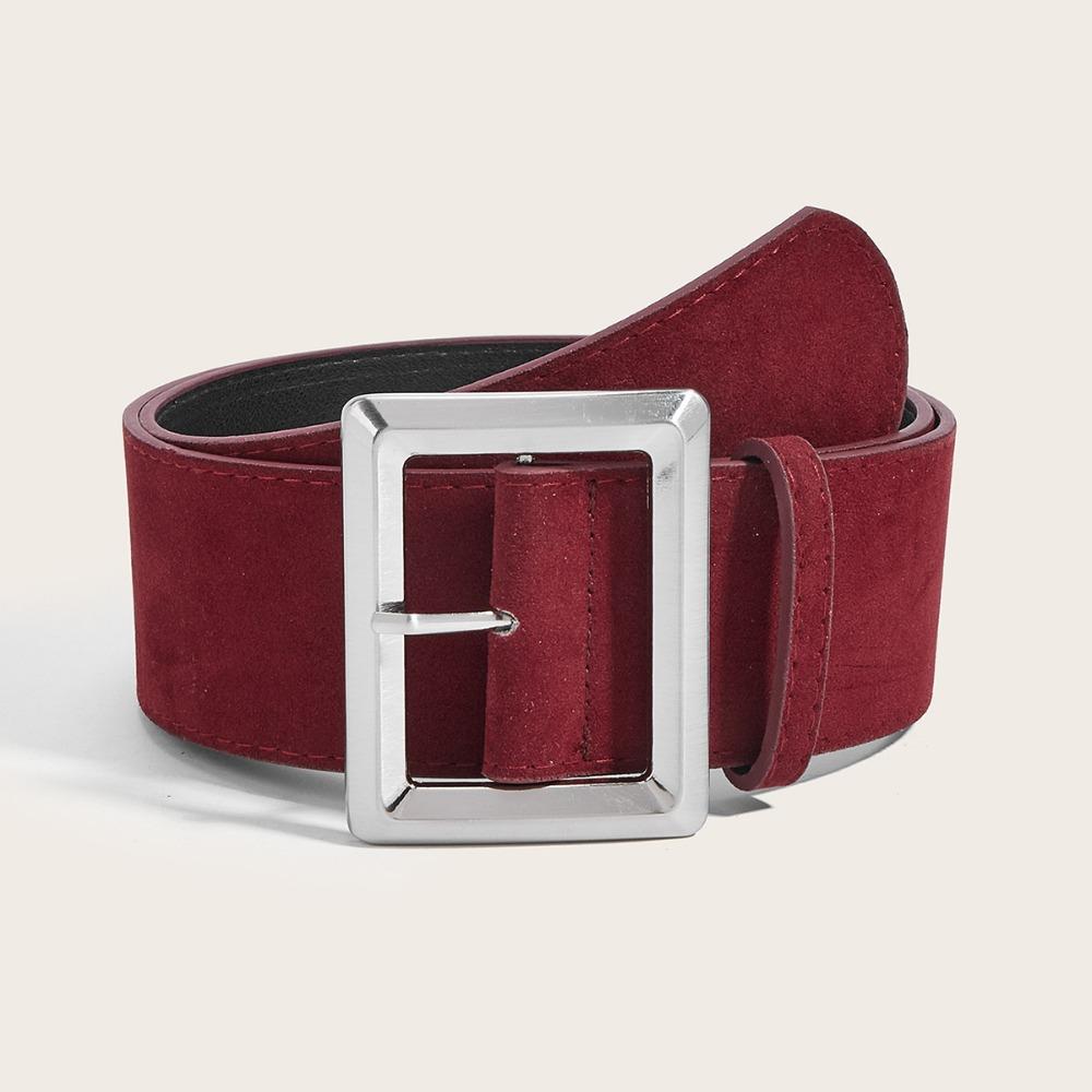 Trendy Suede Leather Wide Belt Luxury Design Business Waist Strap Trouser Dress Belts  Gifts