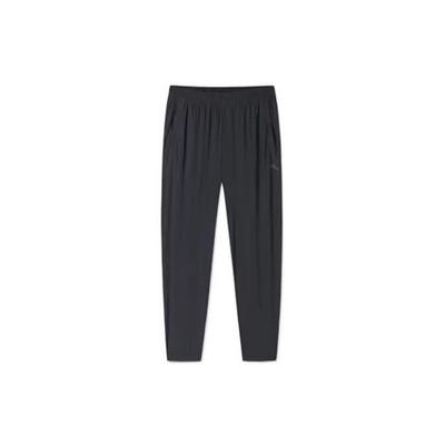 Solid Color Ice Silk Sports Cuffed Zipper Pocket Casual Pants Men Bottoms Black 152227329-1