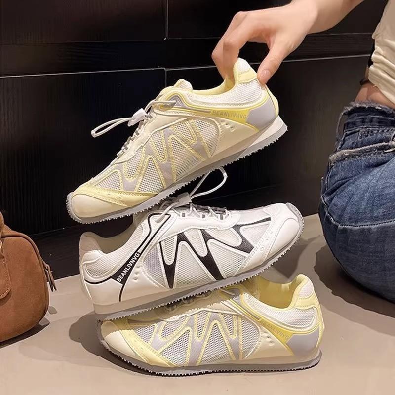 Dexun Shoes Women's 2025 New Summer Mesh Breathable Thin Casual Sports Little White Shoes Flat Versatile Forrest Gump Shoes