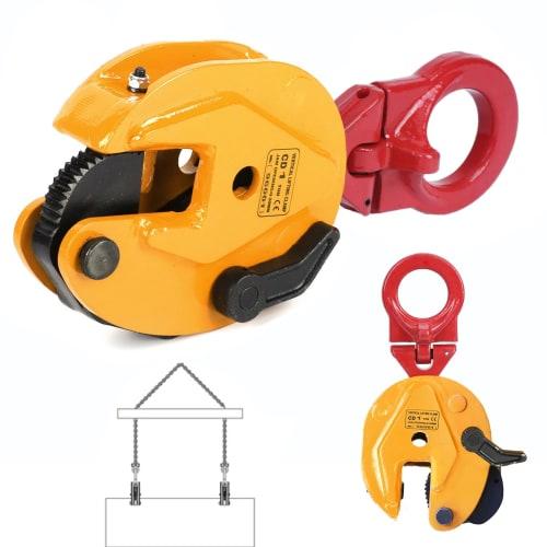 aleawol Vertical Lifting Clamp, Rated Capacity 1 ton, Opening Diameter 0-20mm, for Lifting Loads, Locking Handle Type, Stopper, for Vertical Lifting a