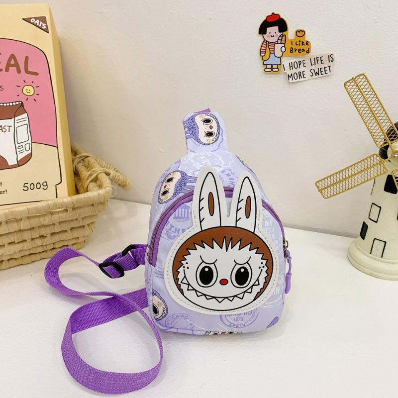 1ks Dětská kreslená taška přes hruď Labubu Velkokapacitní batoh Vodotěsný Kawaii Hnědé monstrum Děti Roztomilá taška přes rameno