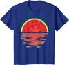 Cute Watermelon Vintage Sunset Summer Vibes Fruit T-Shirt