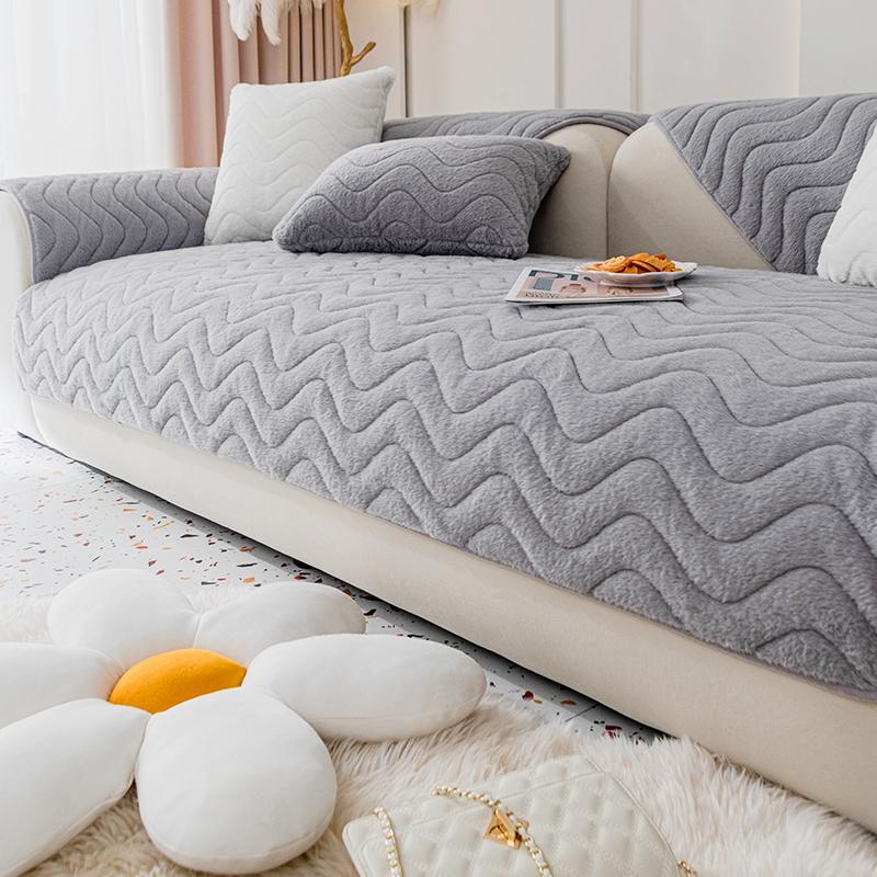 Sofakissen Winter Minimalistisch Modern Verdicktes Warmes Kissen Rutschfester Sofa Rückenlehnenbezug Handtuch