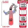 8FT/2.4M Halloween Inflation Toy Built-in Led Light Flame White Ghost Home Decorations Festival Outdoor Indoor Courtyard Prop