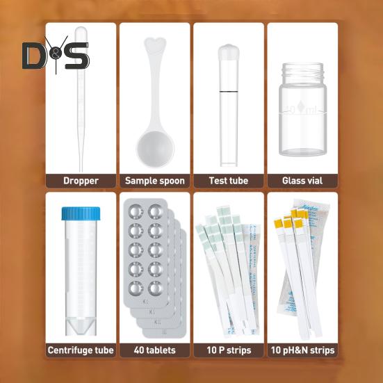 40 Foi Hârtie Test Sol 4 în 1 Kit Test Sol pentru PH Azot Fosfor Potasiu Set Tester Sol Interior Exterior pentru Grădină Curte Fermă