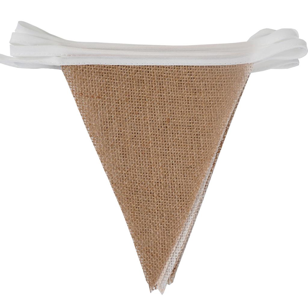 Bandierine Triangolari in Lino Giallo Degradé da 5 Metri (18 pezzi) per Decorazioni di Matrimonio, Festa o Compleanno