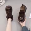 Cowhide Thick-soled Martin Boots Women's New Retro Fashion Versatile Small Height-increasing Short Boots