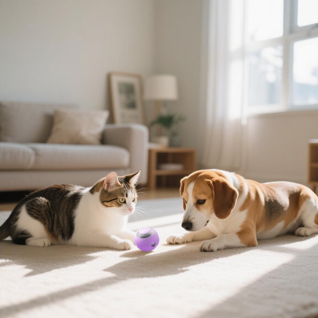 Dog Toys Electric Owl Jumping Ball, Interactive Dog Toy Activity Ball For Dogs With Batteries, Automatic Moving Ball And Plush Cover For Small