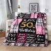Birthday Style Customize Your Name Blanket Cozy Customizable Blanket Ultra-Soft Versatile for Nap Living Room Livingroom Chair All-Season Use
