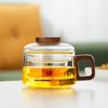 Meisini Glass Tea Cup, Thick Glass Kung Fu Tea Set Cup with Filter