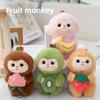 Monkey Plush Kids And Fruit Combo Toy For Backpack Hanging And Play Creative