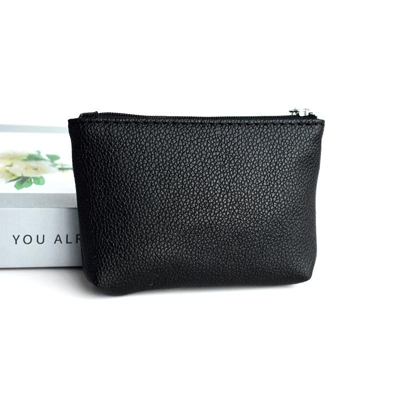 Mini PU Leather Coin Purse Keychain Wallet Multifunctional Zipper Card Holder Fashion Key Bag Key Ring Small Wallet