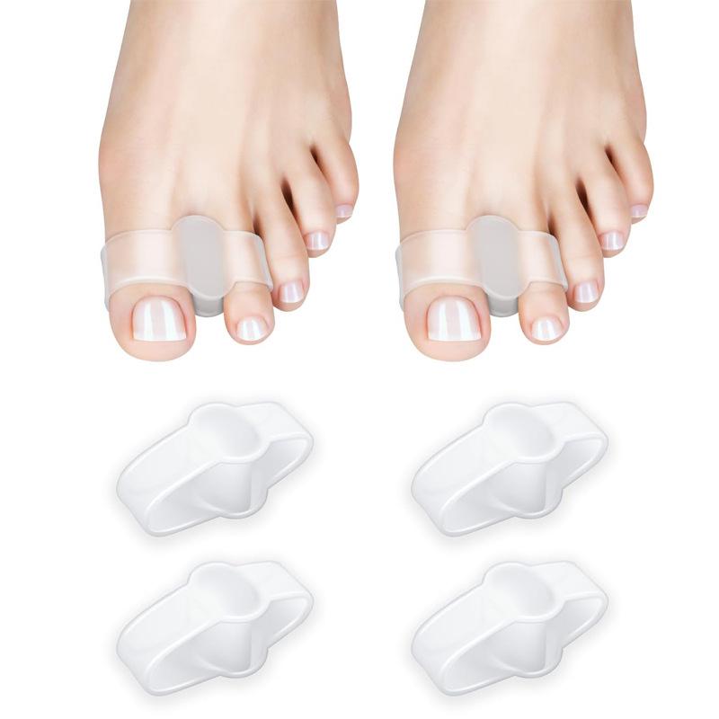 Double Hole Bunion and Cross-Toe Separator Sleeve with Auxiliary Sticker