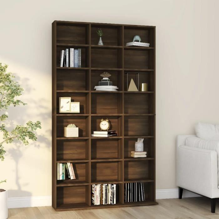 VidaXL Armoire à CD Chêne marron 102x23x177,5 cm Bois d'ingénierie 815092