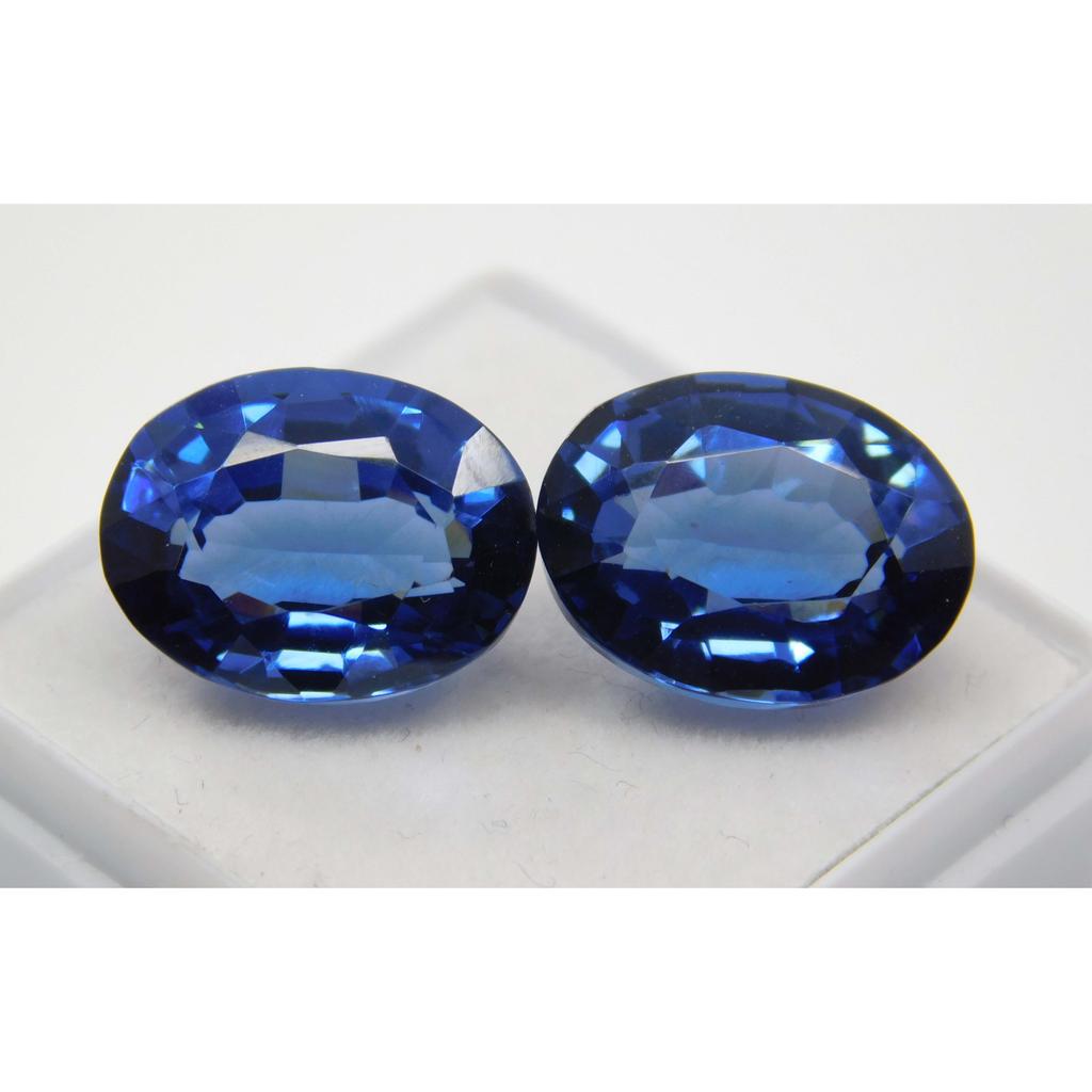 Natural Flawless Blue Sapphire 21.65 Ct Oval Shape CERTIFIED Loose Gemstone