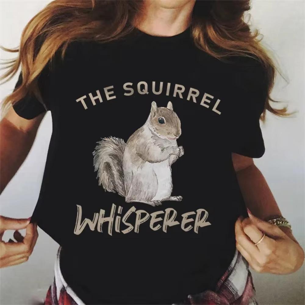 Squirrel Whisperer Shirt Graphic T Shirts Men Clothing Short Sleeve T-shirts Oversized T Shirt Squirrel Lover Tshirts Camisetas