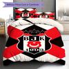 Besiktas Turnverein Muster Bettwäsche, Steppbett Set Bettbezug Kissenbezug Zuhause Geburtstagsgeschenk(1 Bettbezug + 2 Kissenbezüge, ohne Füllung)