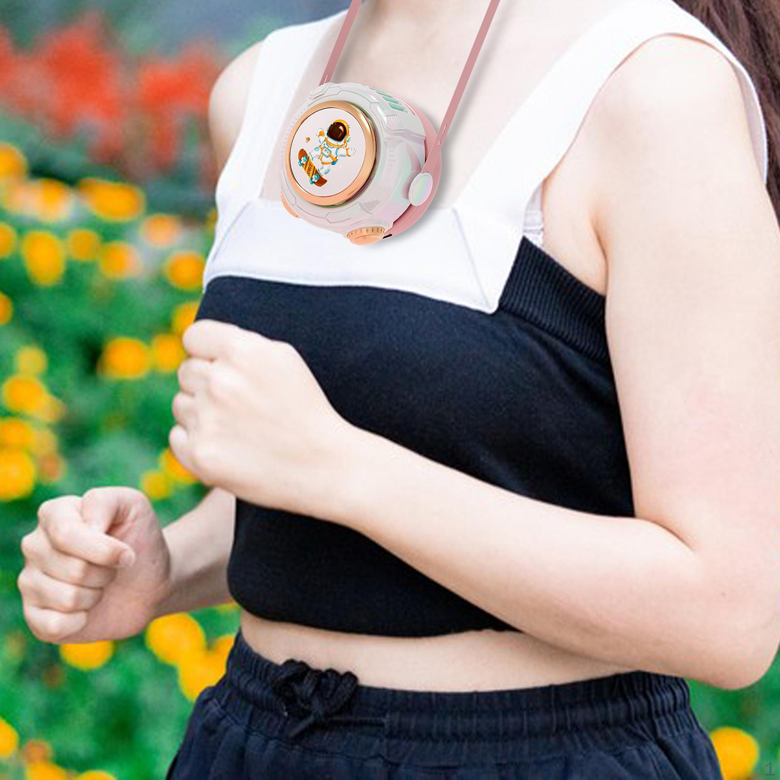 

Compact Hands-Free Neck Fan for On-the-Go Cooling Pink