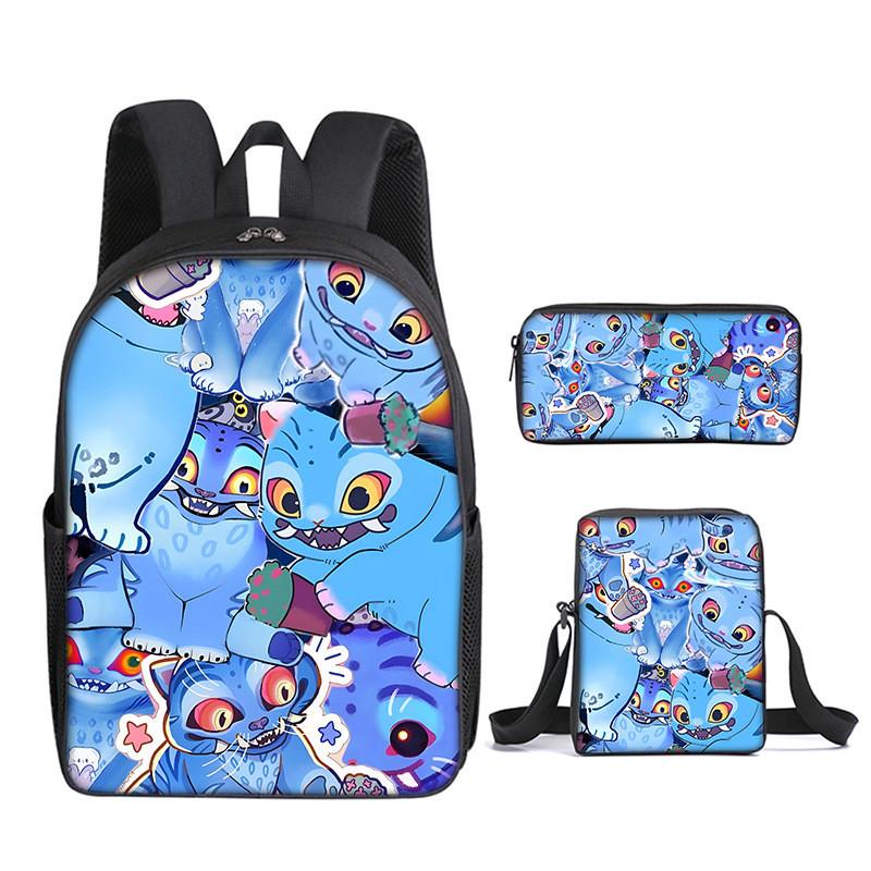 Kpop Demon Hunters School Backpack Set With Oxford Fabric And Air Cushion Straps For Students
